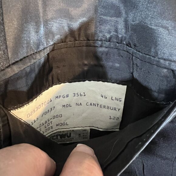 Hickey Freeman 100% Wool Vintage Blazer Sport Coat Jacket Gray 2 Button 46 Long - Picture 6 of 11